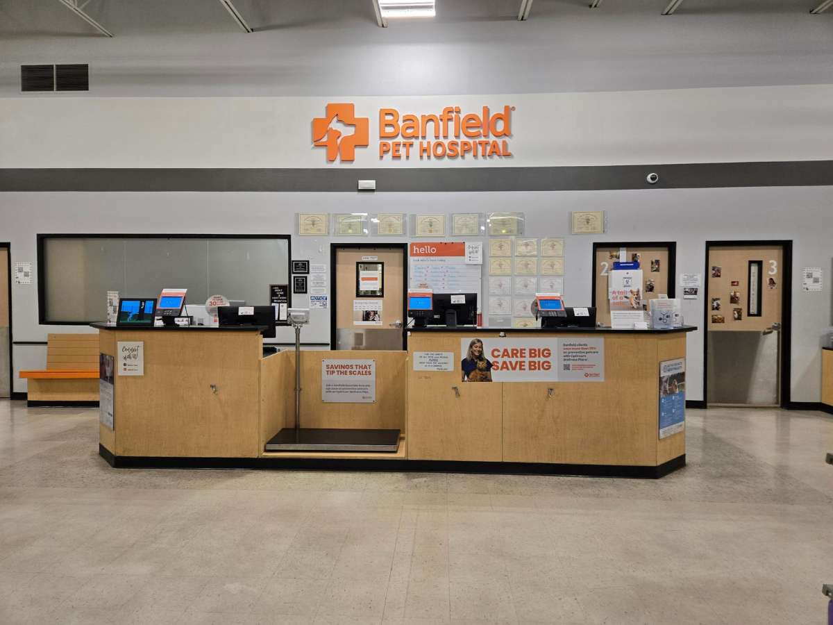 The front desk at Banfield Pet Hospital - Hoover