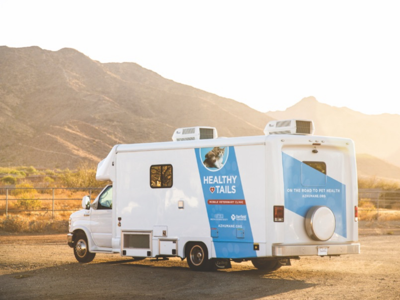 A photo of a Banfield Foundation-funded mobile veterinary vehicle