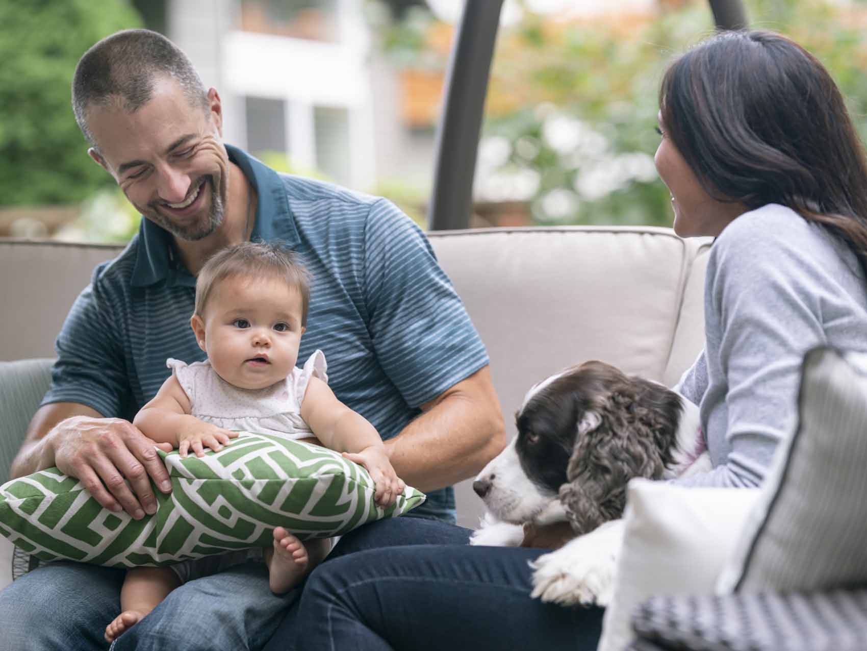 Puppy meet baby