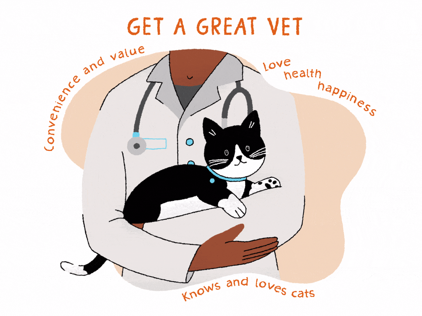veterinarian-holds-black-cat-illustrationß