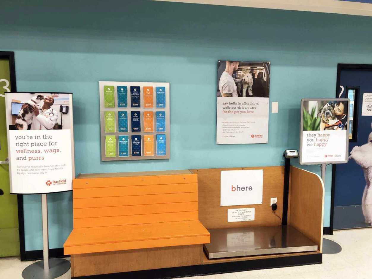 The waiting area at the Banfield Pet Hospital