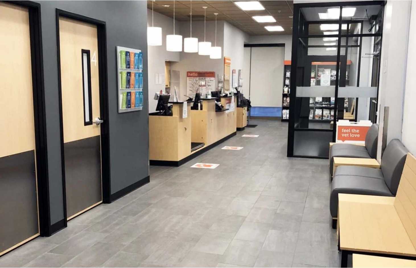 The lobby of the Banfield Pet Hospital