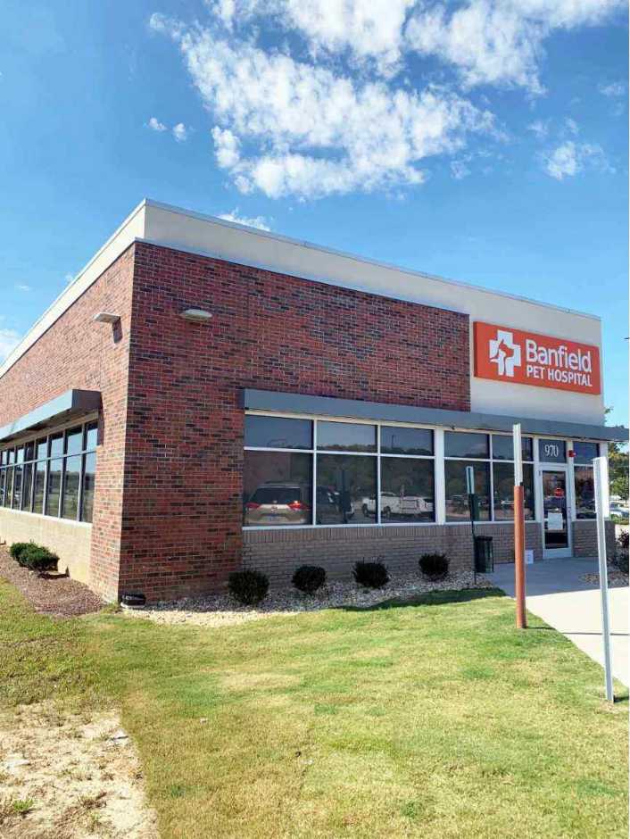 Outside the Banfield Pet Hospital