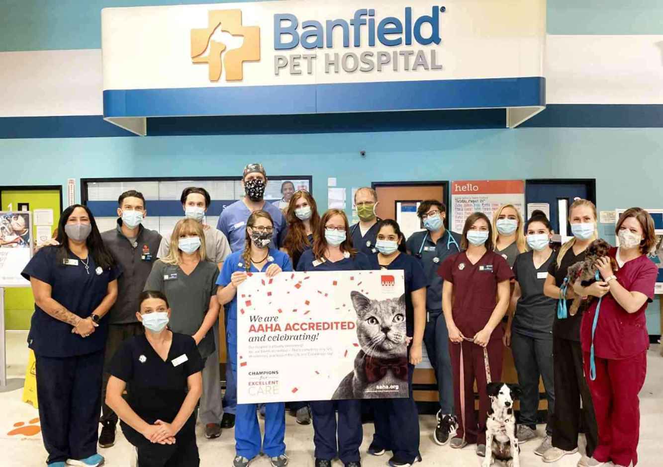 A group of associates at the Banfield Pet Hospital, American Fork, UT